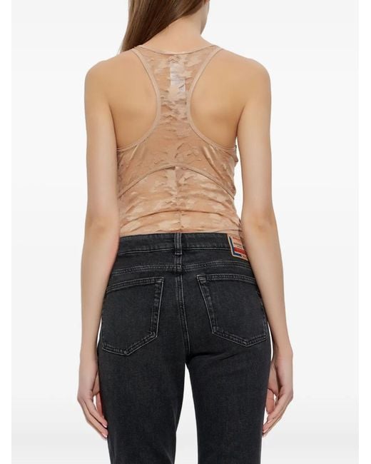 DIESEL Body Met Racerback Van Kant in het Natural