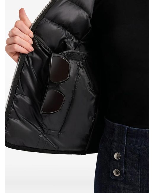 Fusalp Black Somarra Quilted Knitted Bomber Jacket