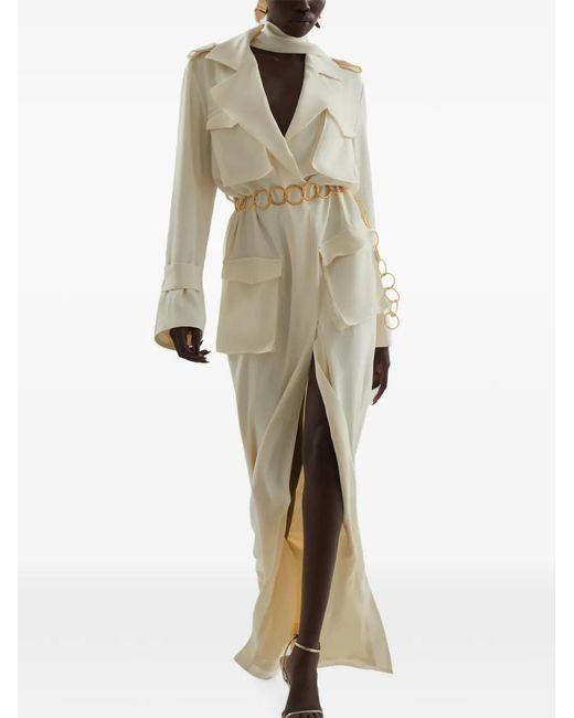 Taller Marmo White Tarangire Belted Pocket-Detail Maxi Dress