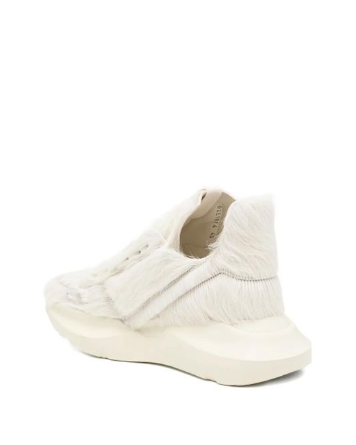 Rick Owens White Geth Runner Trainers for men