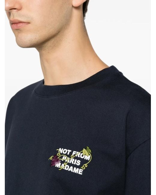 Drole de Monsieur Blue Short-Sleeves T-Shirt for men