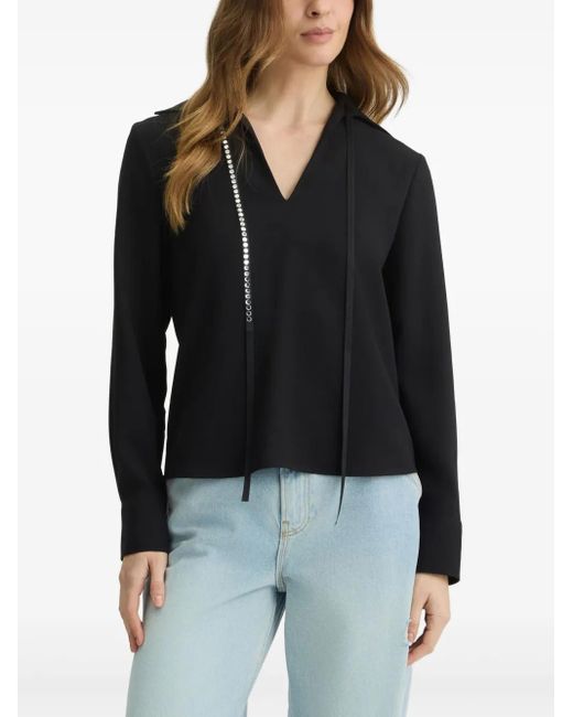 Liu Jo Blue V-Neck Blouse