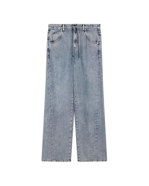 Semicouture Blue Drawstring-Waist Jeans