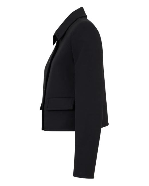 MSGM Black Button-Fastening Jacket
