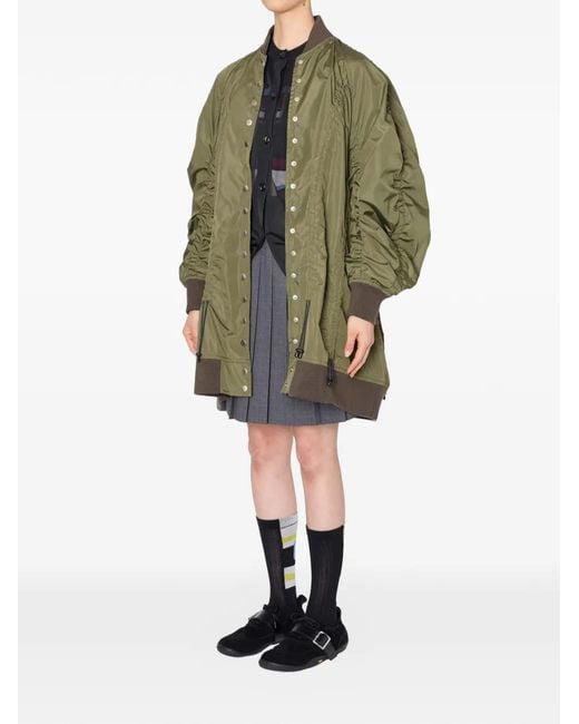 Kolor Green Button-Fastening Bomber Jacket