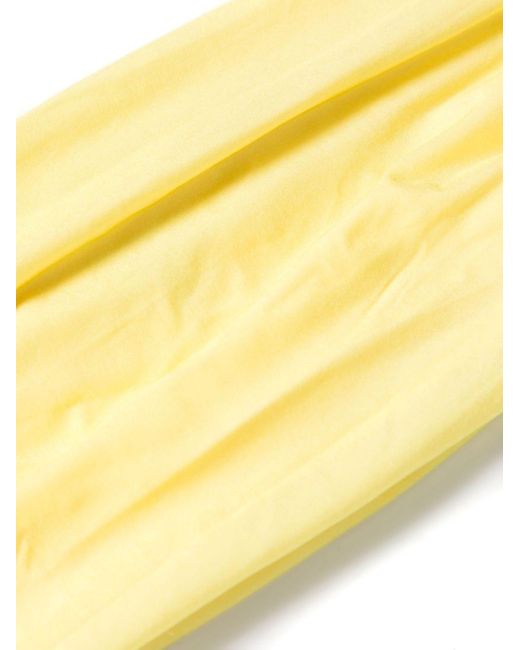 The Attico Yellow Bandeau-Bikini mit Logo