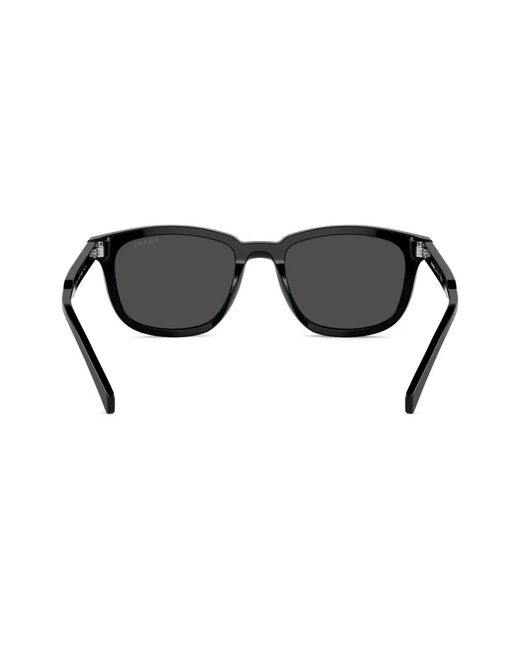 Prada Black Logo-Engraved Square-Frame Sunglasses for men