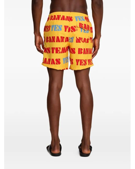 Amir Slama Orange Printed Bermuda Shorts for men