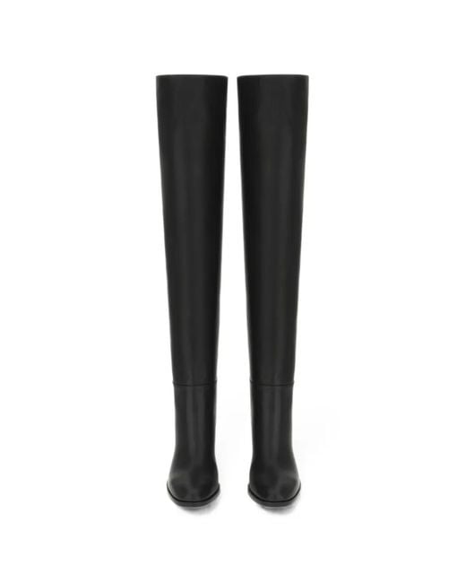 Gianvito Rossi Black Santiago Cuissard Boots