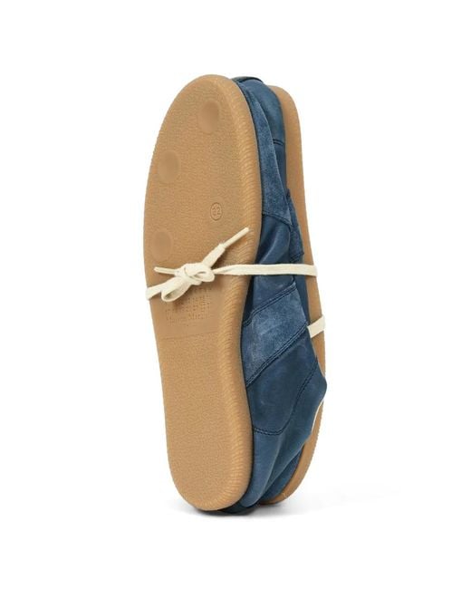 Maison Margiela Blue Replica Calf Leather Sneakers