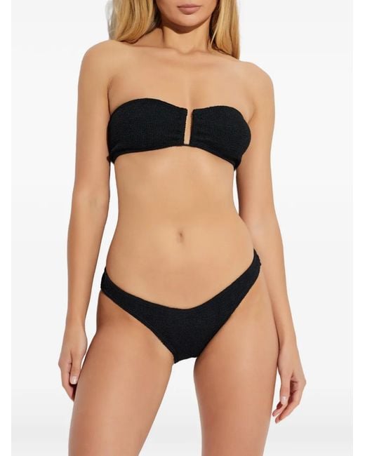 Bondeye Black Sign Textured Bikini Bottom