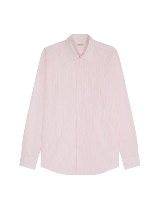 Fursac Pink Striped Shirt for men