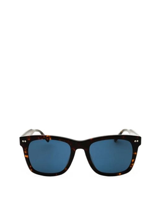 Tommy Hilfiger Blue Tortoiseshell-Effect Rectangle-Frame Sunglasses for men