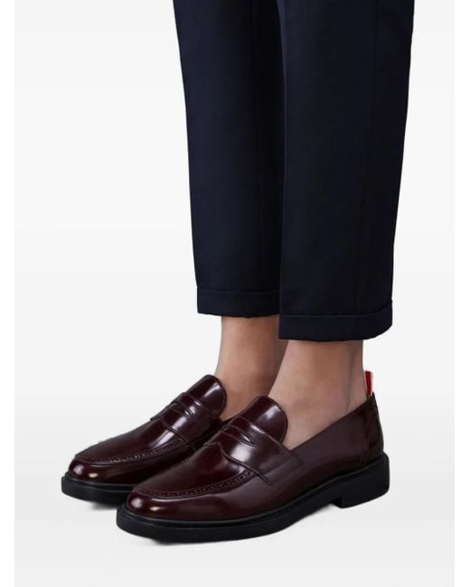 Thom Browne Brown Penny Leather Loafers for men