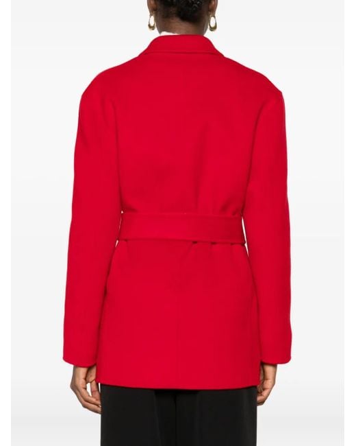 Alberta Ferretti Red Single-Breasted Blazer