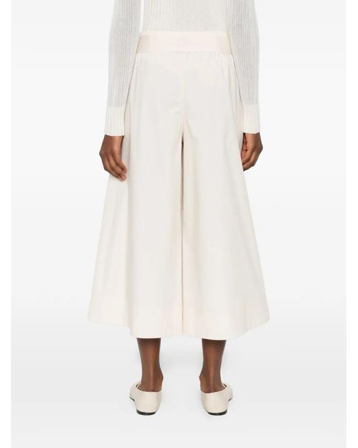 Pinko Natural Long Shorts With Love Birds Buckle