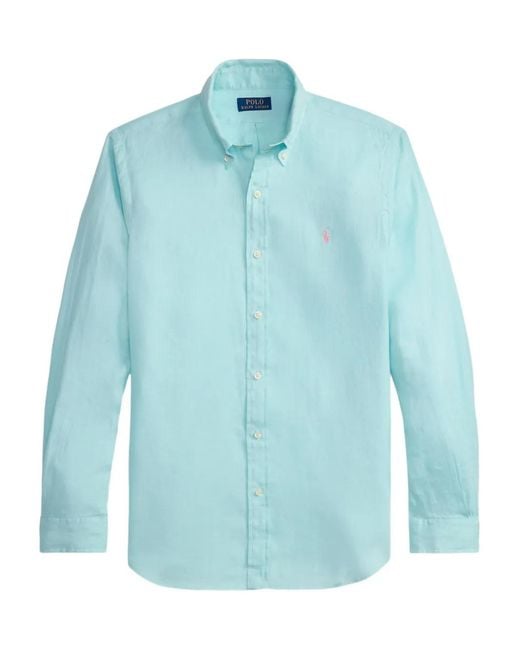 Polo Ralph Lauren Blue Long Sleeves Sport Shirt for men