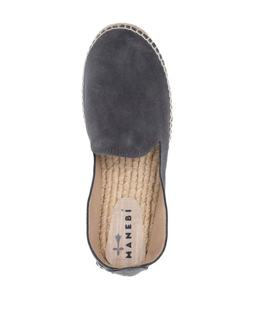 Manebí Gray Braided-Raffia Sole Espadrilles for men