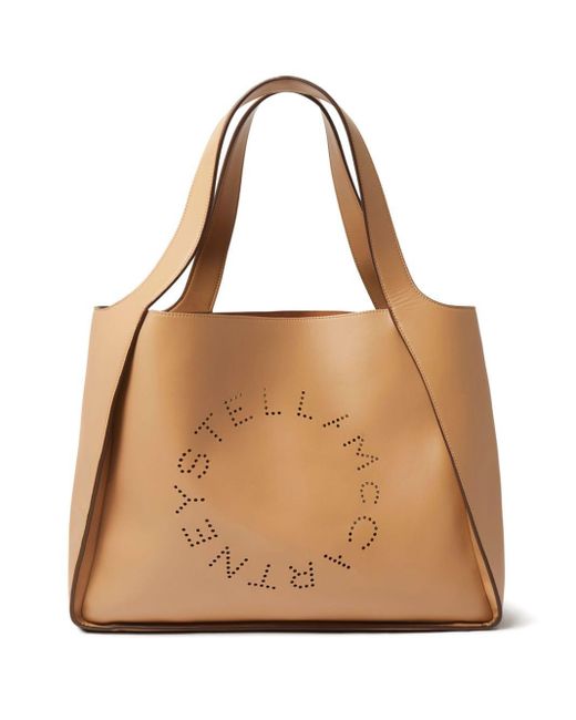 Stella McCartney Natural Shopper mit Stella-Logo