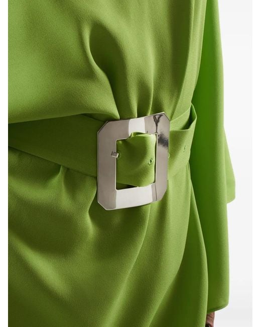 ‎Taller Marmo Green Taylor Belted Kaftan Mini Dress