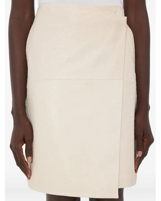 Falda midi asimétrica Gora Loulou de Saison de color Natural