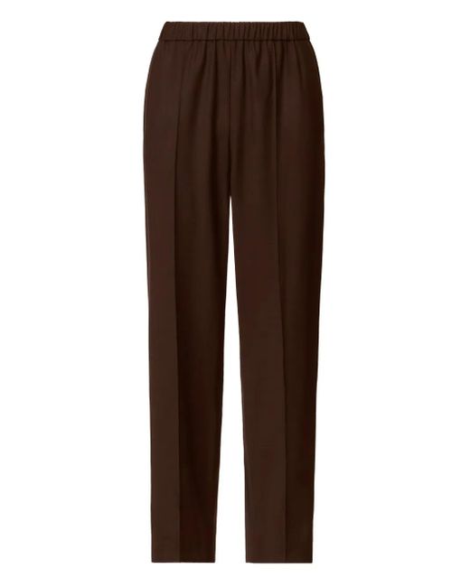 Fabiana Filippi Brown Elastic-Waist Side-Seam Trousers