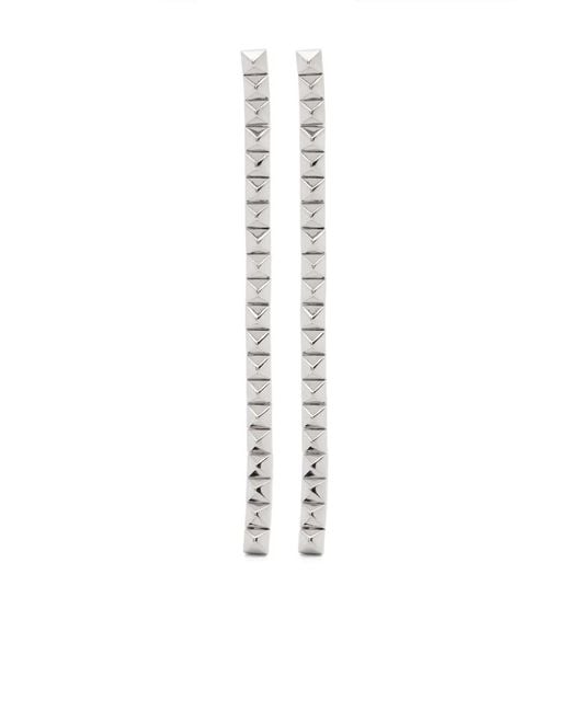 Eddie Borgo White Pyramid Drop Earrings