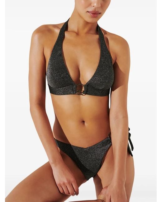 Karl Lagerfeld Black Logo-Detailing Bikini