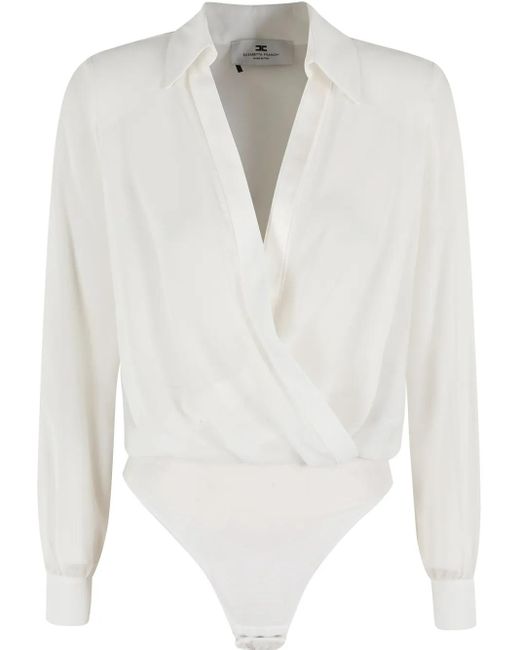 Body À Design Drapé Elisabetta Franchi en coloris White