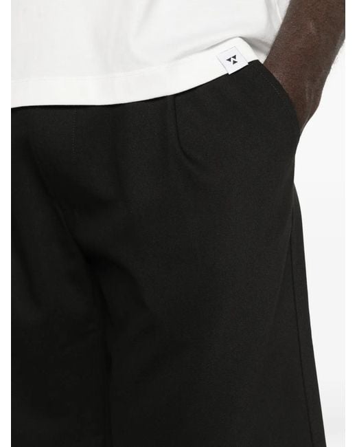 Woc Black Drawstring Track Shorts for men