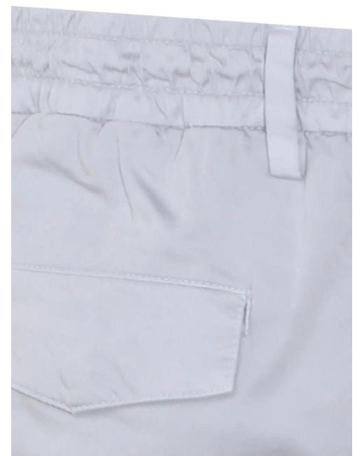 Eleventy Gray Drawstring Cargo Trousers for men