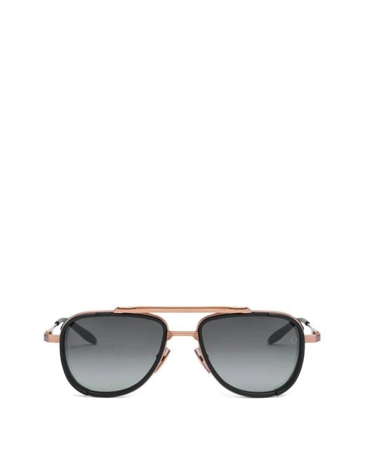 Akoni Gray Spitzer Browline Sunglasses