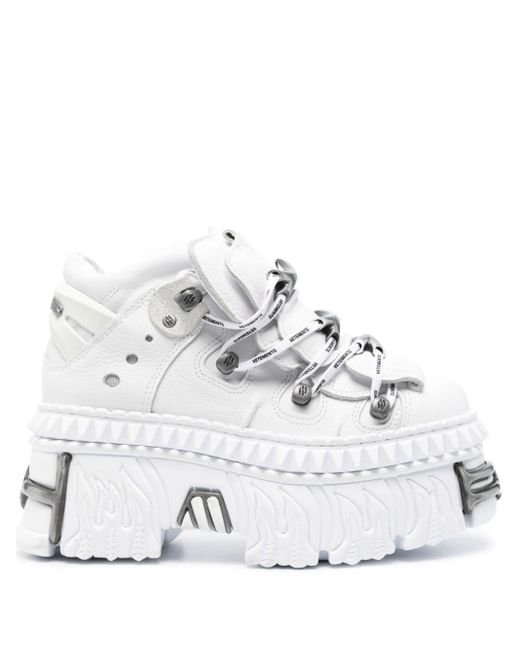 Vetements X New Rock Sneakers Met Plateauzool in het White