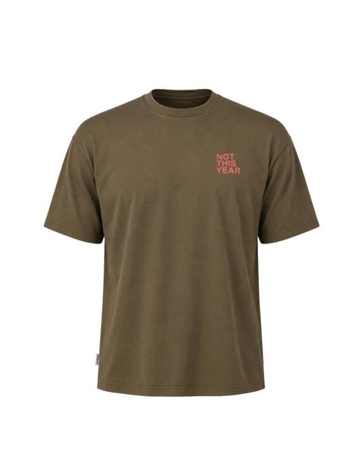 Aspesi Green Not This Year T-Shirt for men
