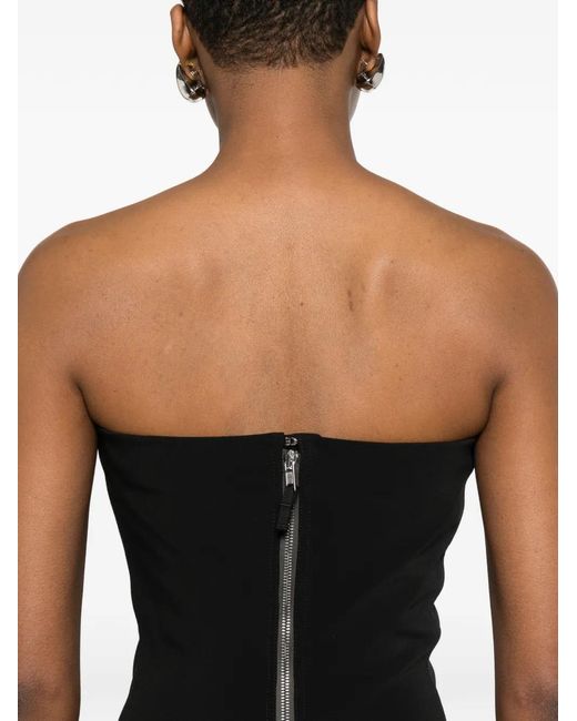 Rick Owens Black "Bustier Gown" Dress