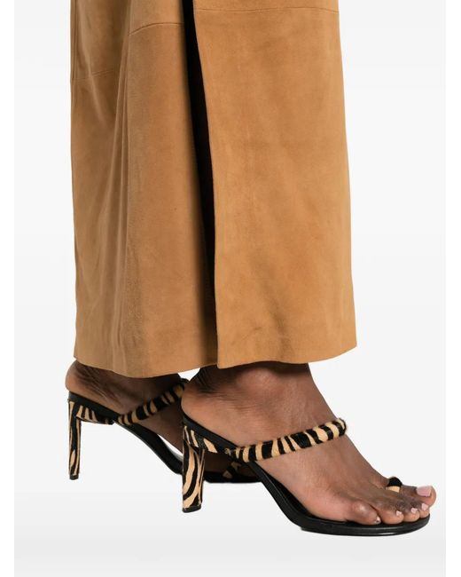 Erika Cavallini Semi Couture Brown Jupe À Empiècements À Fentes