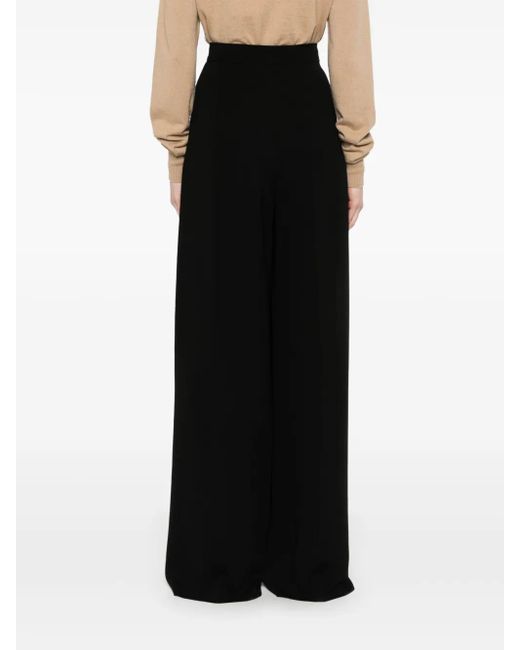 Max Mara Black Wide Cady Trousers For