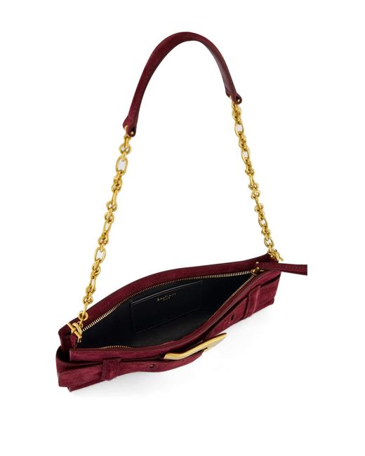 Balmain Red Sac Porté Épaule Anthem À Boucle