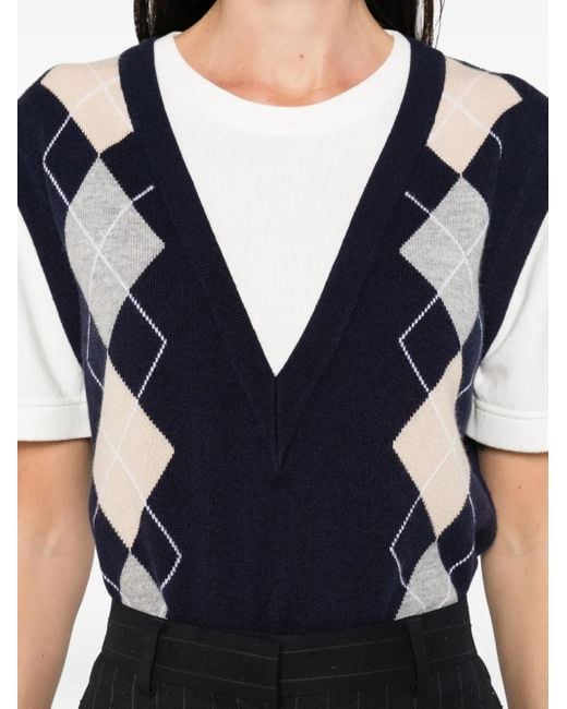 Sandro ウールブレンド トップ Blue