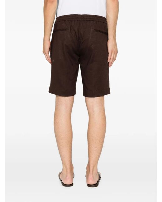 VELA SHOP Brown Drawstring-Elasticated Shorts for men