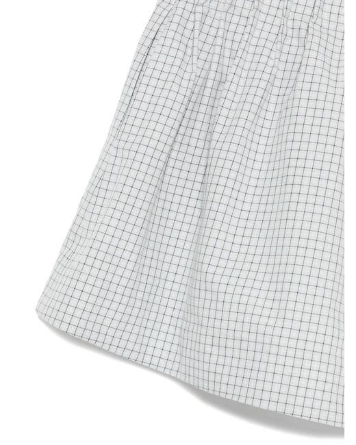 Brandon Maxwell White Checked Shorts