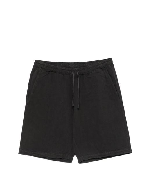 Universal Works Black Drawstring Shorts for men