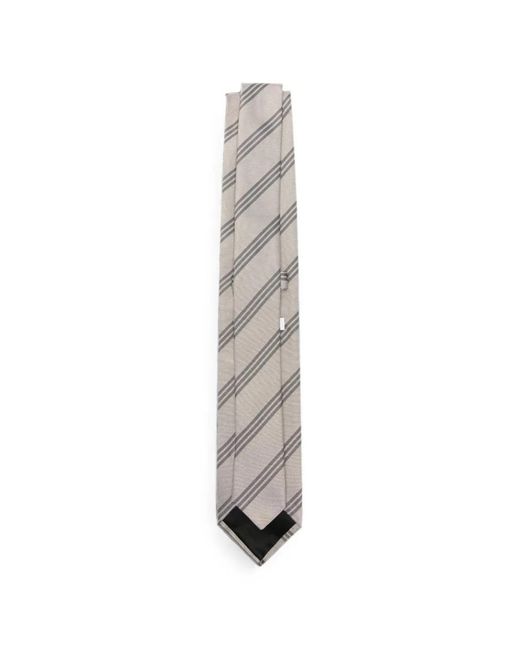 Lardini White Striped-Pattern Tie for men