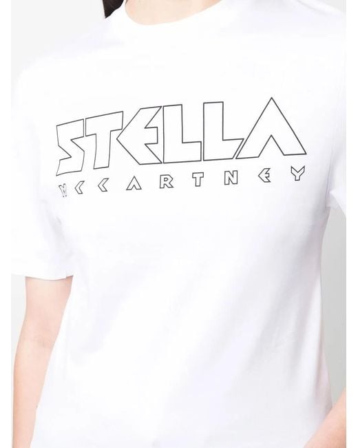 Stella McCartney White Fantasia Logo-Print T-Shirt