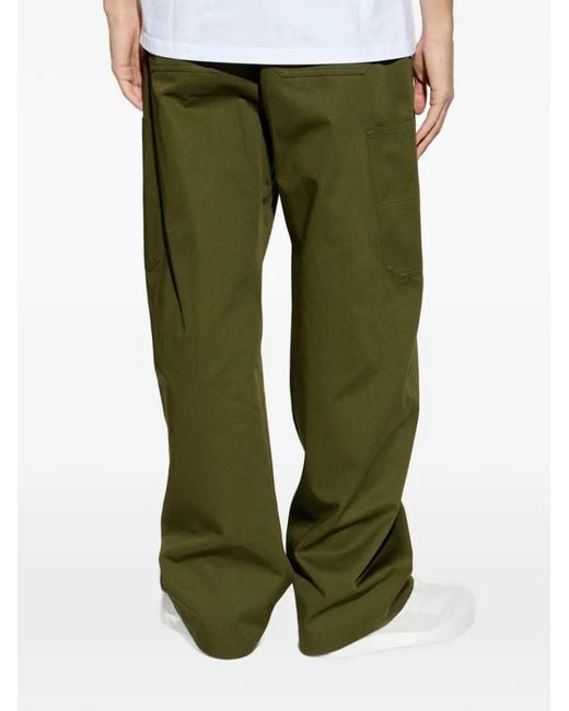 Givenchy Green Multi-Pocket Loose-Fit Trousers for men