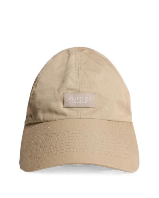 Gucci Natural Logo-Patch Baseball Cap for men
