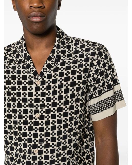 Sandro Black Square Cross Shortsleeved Shirt for men