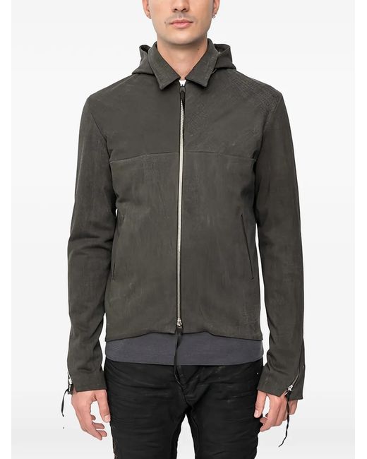 Ma+ Gray Detachable-Hooded Jacket for men