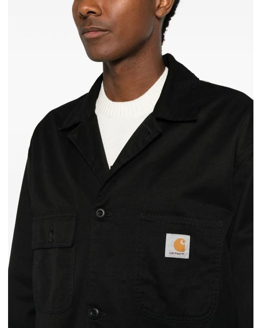 Carhartt Black Logo-Patch Patch-Pocket Jacket for men