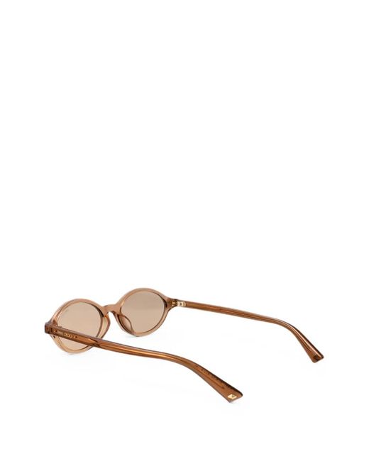 Jimmy Choo Natural Marais Oval-Frame Sunglasses